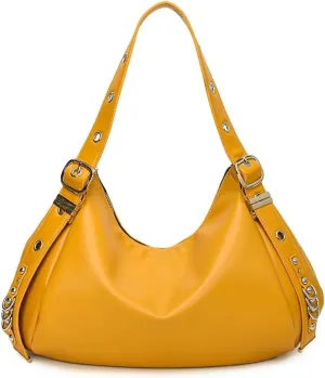 Slouchy Crescent Hobo Bags Women Trendy PU Leather Underarm Shoulder Bag Cute Crossbody Purse Top-Handle Tote Handbag