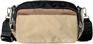 Slouchy Nylon Multiple Pockets Crossbody Purse Women Crescent Hobo Bags Trendy Shoulder Camera Bag Top-handle Tote Handbag