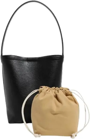 Slouchy PU Leather Bucket Hobo Bags Women Trendy Crescent Crossbody Purse Top-handle Satchels Shoulder Bag Tote Handbag