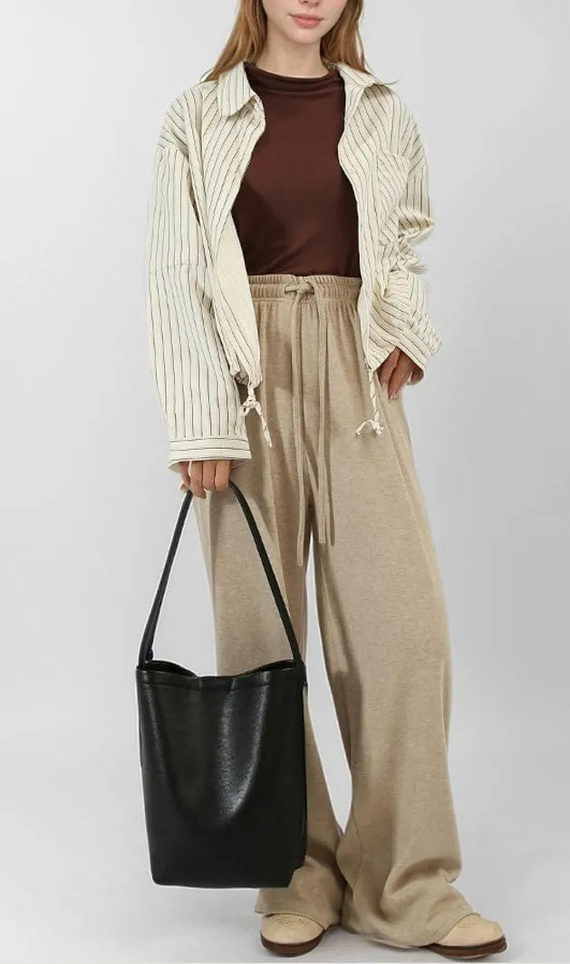 Slouchy PU Leather Bucket Hobo Bags Women Trendy Crescent Crossbody Purse Top-handle Satchels Shoulder Bag Tote Handbag