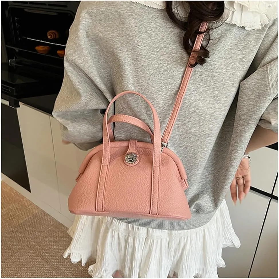 Slouchy PU Leather Crescent Hobo Bags Women Trendy Crossbody Purse Satchels Shoulder Bag Top-handle Tote Handbag 2025