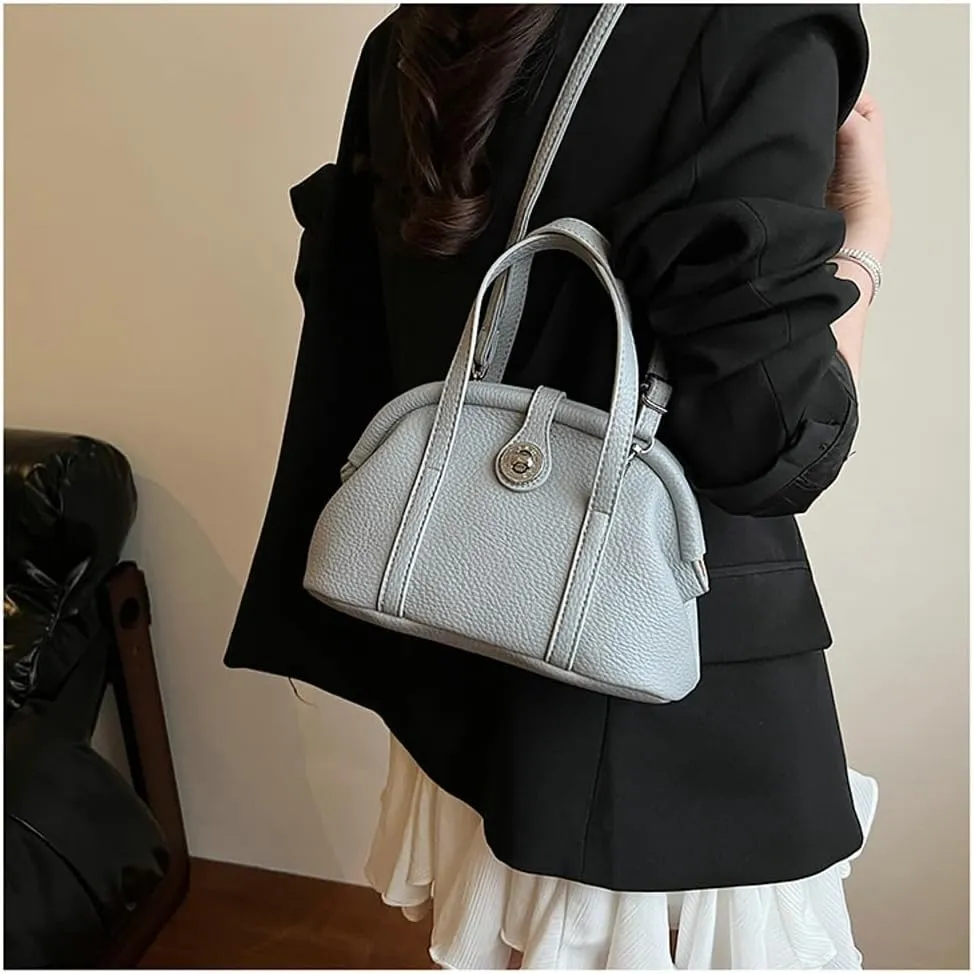 Slouchy PU Leather Crescent Hobo Bags Women Trendy Crossbody Purse Satchels Shoulder Bag Top-handle Tote Handbag 2025