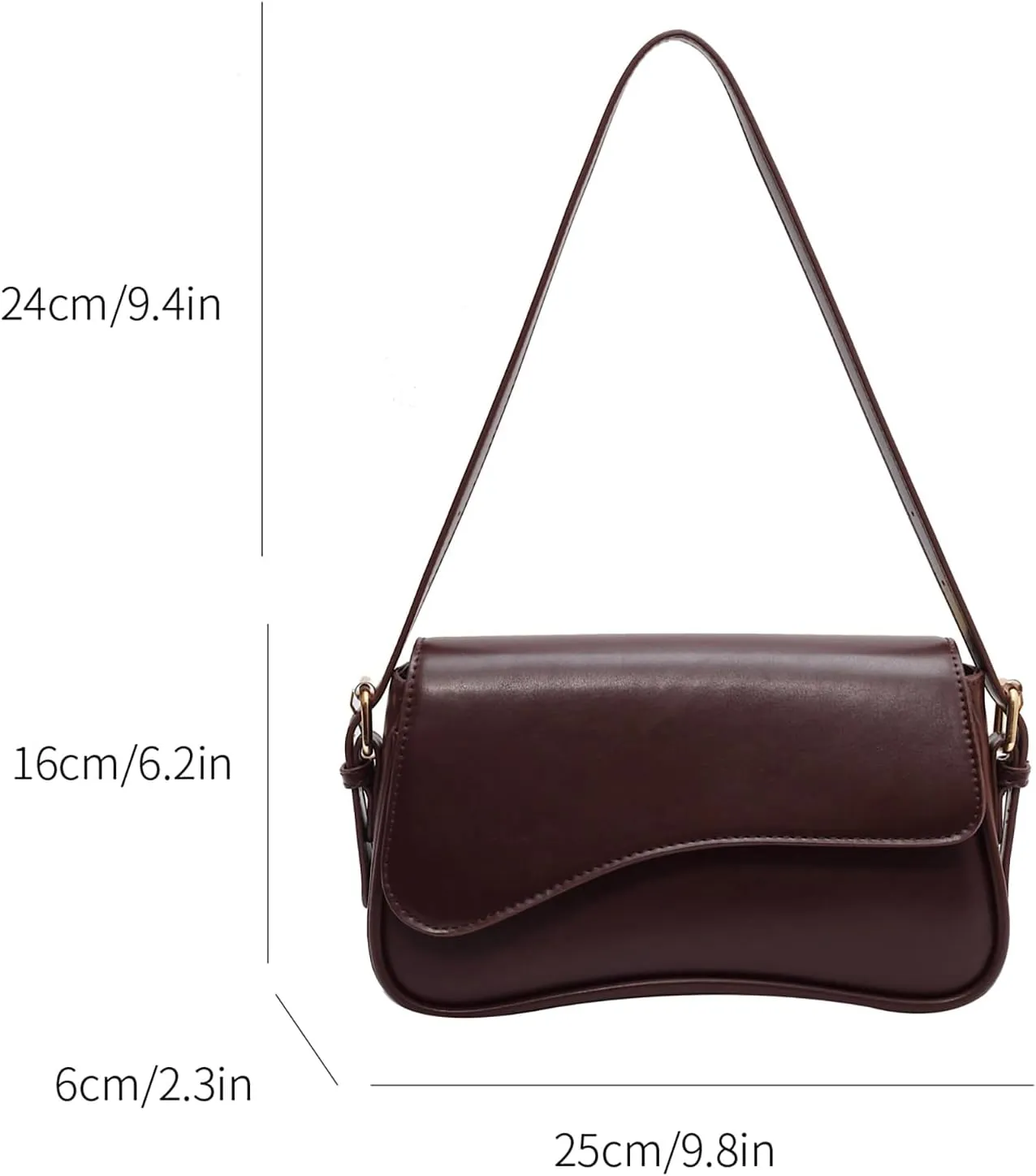Small Shoulder Bag for Women Clutch Hobo Crossbody Tote Handbag with Zipper Retro Genuine Leather Bags