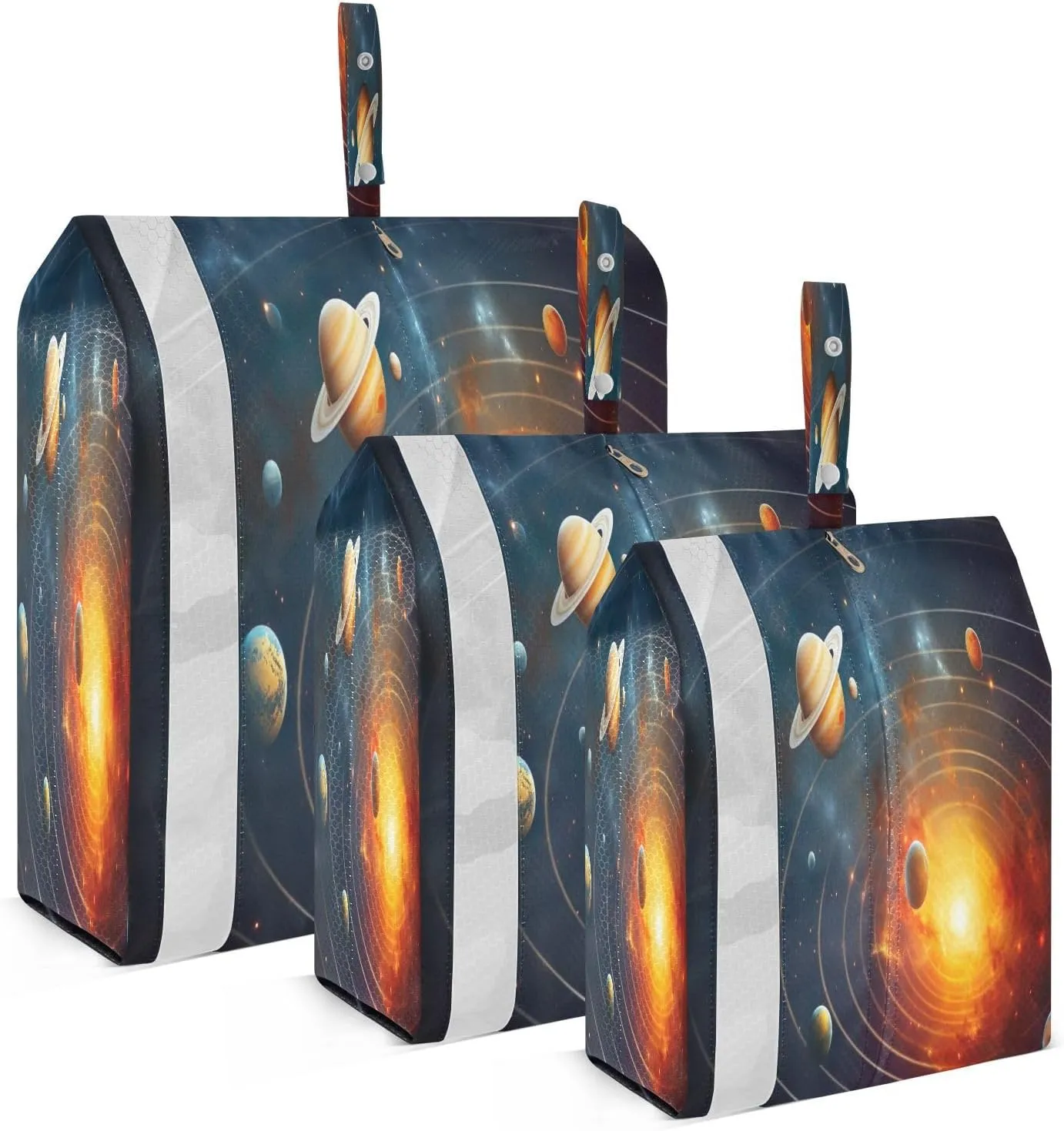 Solar System Compression Packing Cubes 3 Set Travel Packing Cubes for Suitcases Organizer Bags Set for Travel Accessories