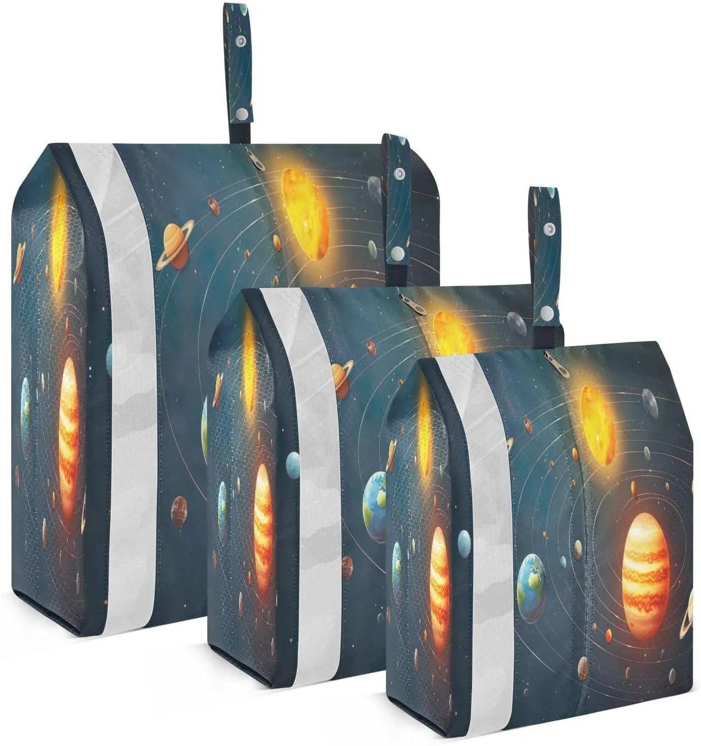 Solar System Moon Compression Packing Cubes for Travel Packing Organizers Large Luggage Organizers Bags for Women Travel Accessories