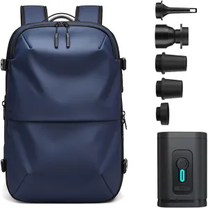 Space Vac Pro Backpack, Spacevac Pro 40L Vacuum Compression Travel Backpack with Pump for Airplane Carry on Size (Blue, Prestige)