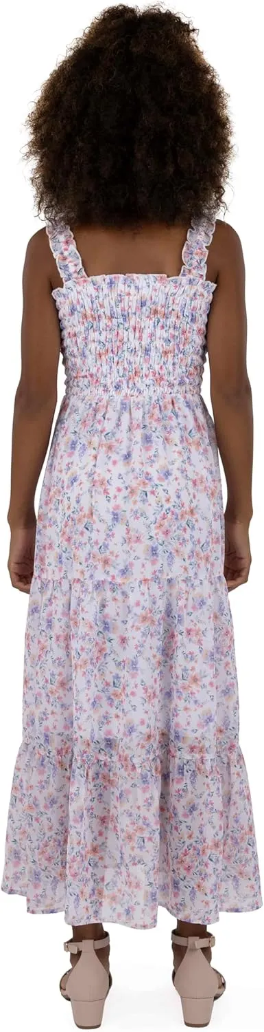 Speechless Girls' Sleeveless Smocked Maxi Sundress