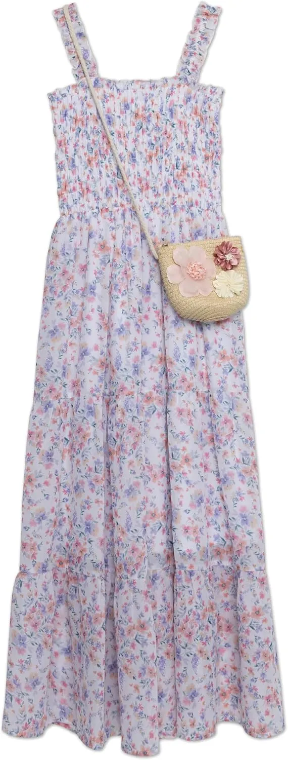 Speechless Girls' Sleeveless Smocked Maxi Sundress