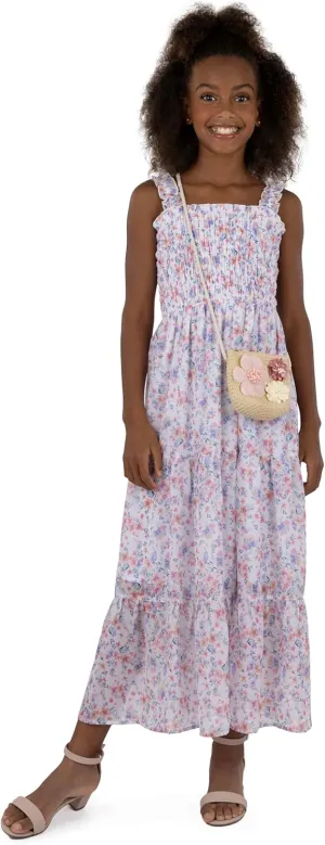 Speechless Girls' Sleeveless Smocked Maxi Sundress