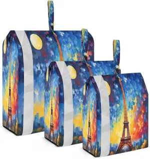 Starry Eiffel Tower Compression Packing Cubes Luggage Organizer Bags for Travel Suitcase Organizer for Women Men Travel Luggage