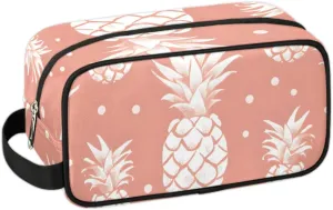 Travel Toiletry Bag for Women Men Fruit Pineapple print Hanging Cosmetic Bag Waterproof Makeup Bag for Shaving Makeup Toothbrush & Travel Essentials