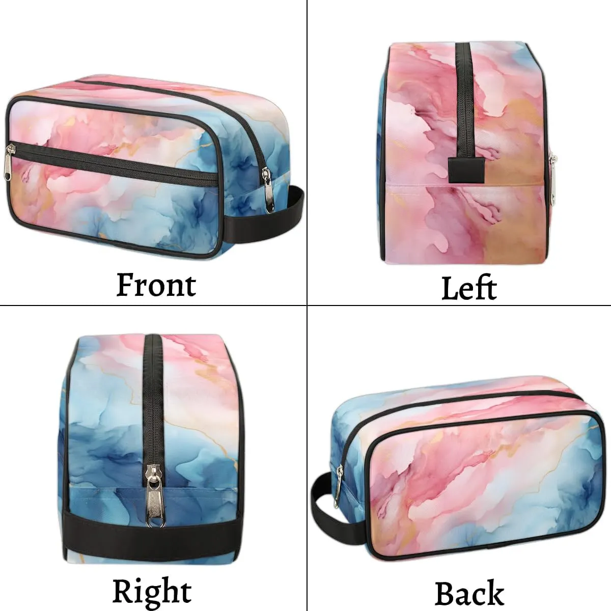 Travel Toiletry Bag for Women Men Marble Pattern Hanging Cosmetic Bag Waterproof Makeup Bag for Shaving Makeup Toothbrush & Travel Essentials