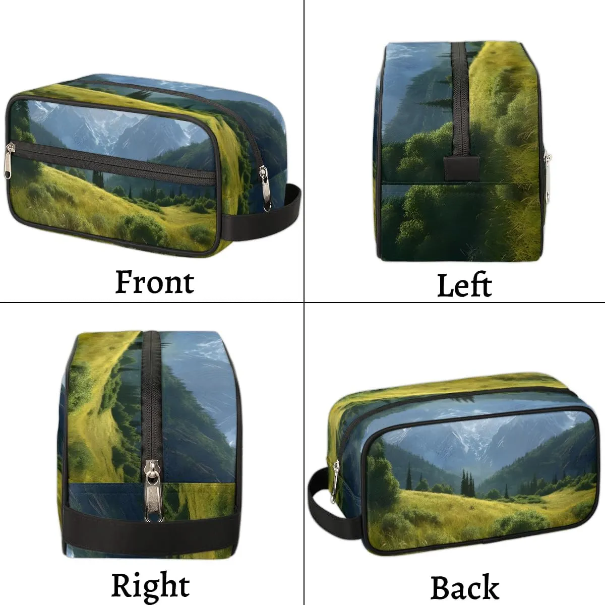 Travel Toiletry Bag for Women Men Nature Mountains Hanging Cosmetic Bag Waterproof Makeup Bag for Shaving Makeup Toothbrush & Travel Essentials