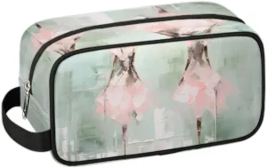 Travel Toiletry Bag for Women Men Oil Painting Ballet Hanging Cosmetic Bag Waterproof Makeup Bag for Shaving Makeup Toothbrush & Travel Essentials