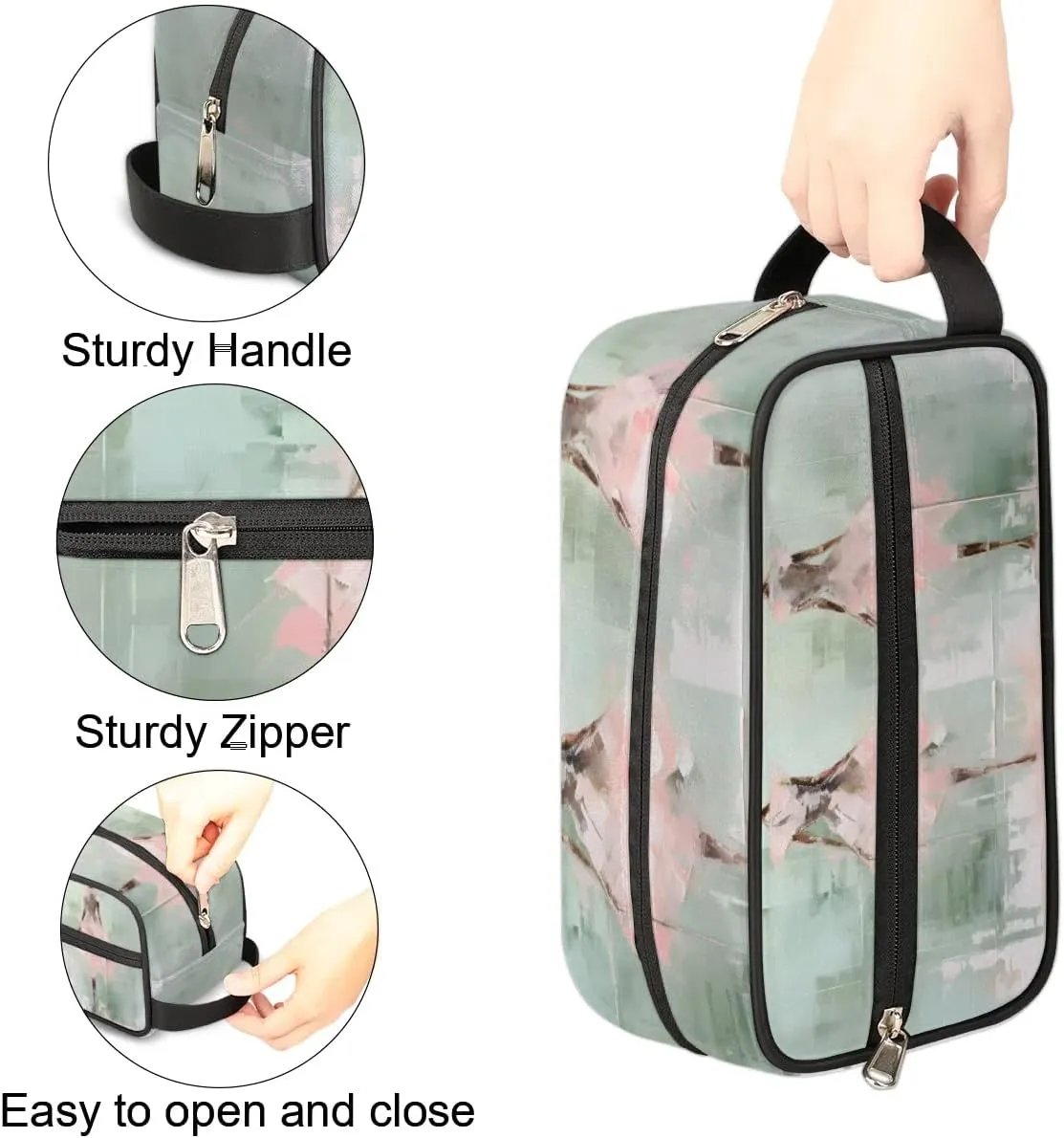 Travel Toiletry Bag for Women Men Oil Painting Ballet Hanging Cosmetic Bag Waterproof Makeup Bag for Shaving Makeup Toothbrush & Travel Essentials