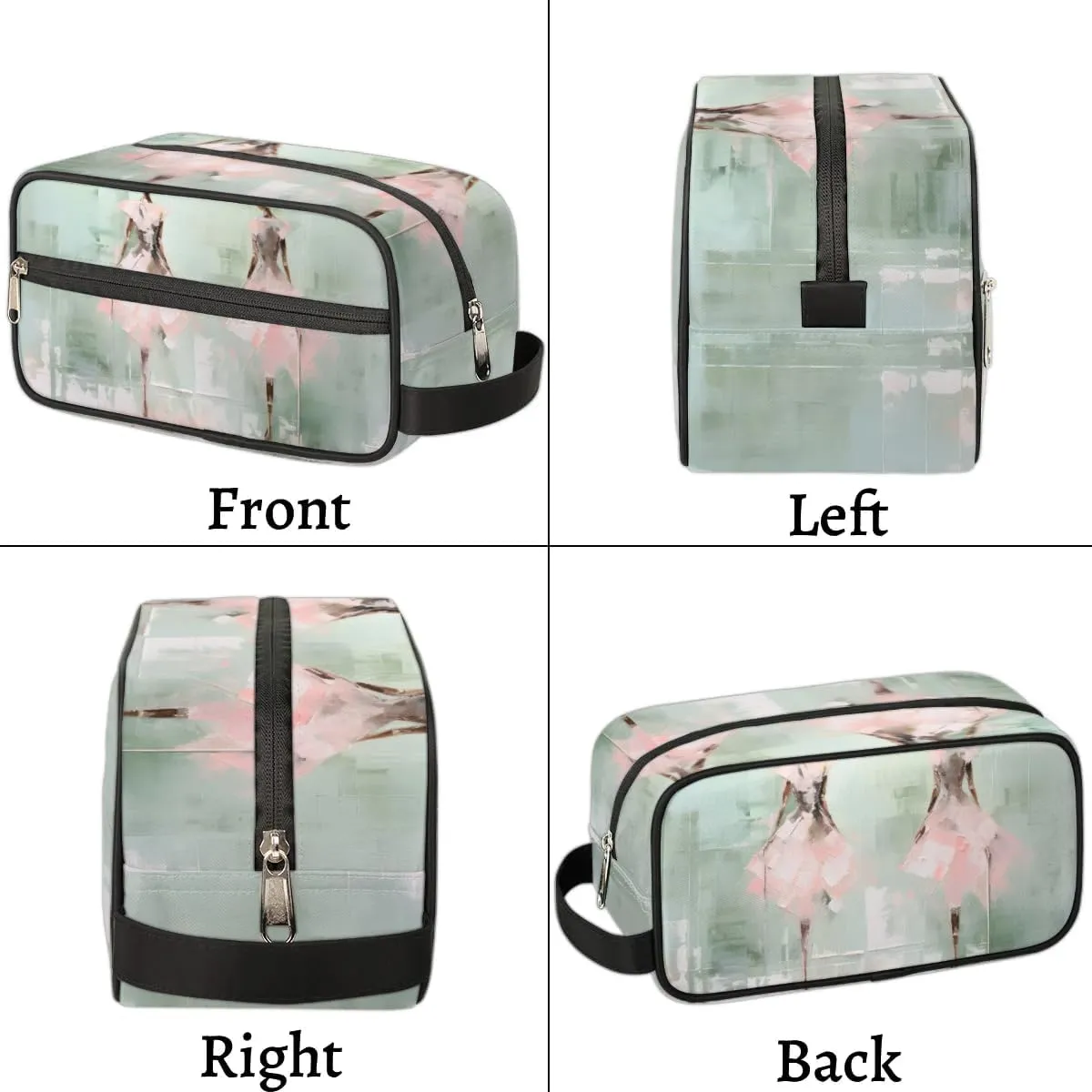 Travel Toiletry Bag for Women Men Oil Painting Ballet Hanging Cosmetic Bag Waterproof Makeup Bag for Shaving Makeup Toothbrush & Travel Essentials