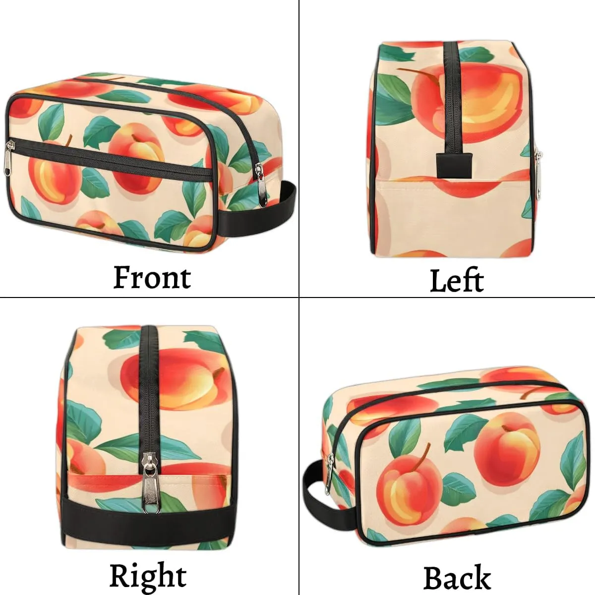 Travel Toiletry Bag for Women Men Peach Theme Hanging Cosmetic Bag Waterproof Makeup Bag for Shaving Makeup Toothbrush & Travel Essentials