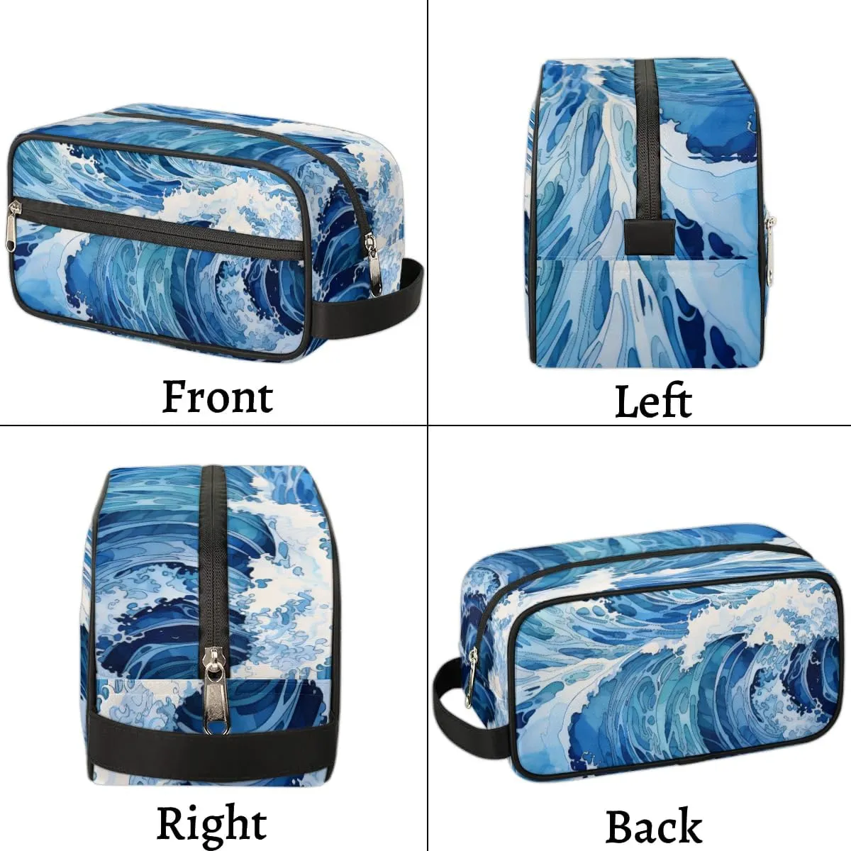 Travel Toiletry Bag for Women Men Sea Art Printing Hanging Cosmetic Bag Waterproof Makeup Bag for Shaving Makeup Toothbrush & Travel Essentials