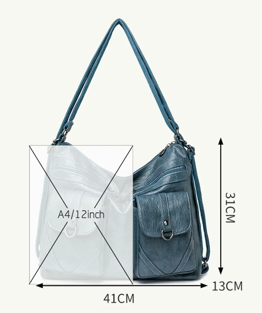 Trendy Hobo Shoulder Bags Women 2025 Spring Large Size Crossbody Purse Satchel Backpack Tote Handbags Multi-Pockets