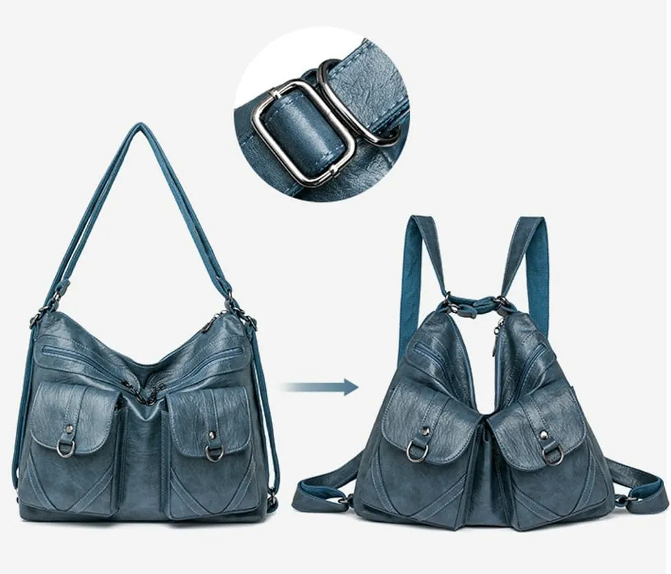 Trendy Hobo Shoulder Bags Women 2025 Spring Large Size Crossbody Purse Satchel Backpack Tote Handbags Multi-Pockets