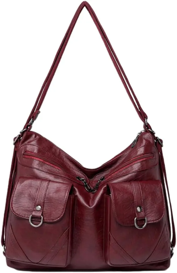 Trendy Hobo Shoulder Bags Women 2025 Spring Large Size Crossbody Purse Satchel Backpack Tote Handbags Multi-Pockets