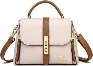 Trendy Leather Top Handle Crossbody Handbags For Women Popular Shoulder Purse For Women Luxury Small Satchel Purse For Women