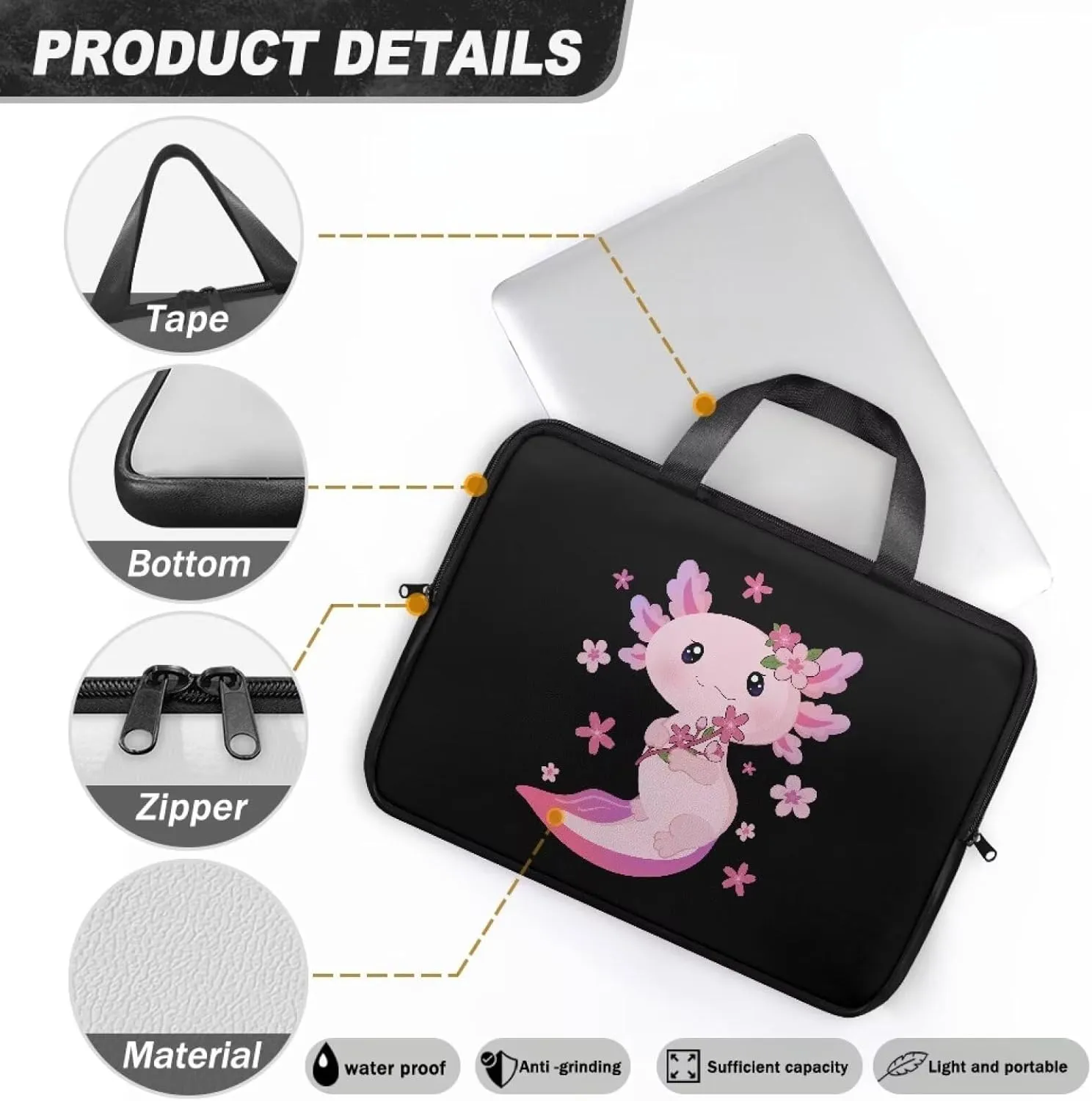 Uasibuni 15.6In Laptop Tote Bag for Travel,13" Computer Bag,14" 15" 17" 17.3" Laptop Messenger Bags