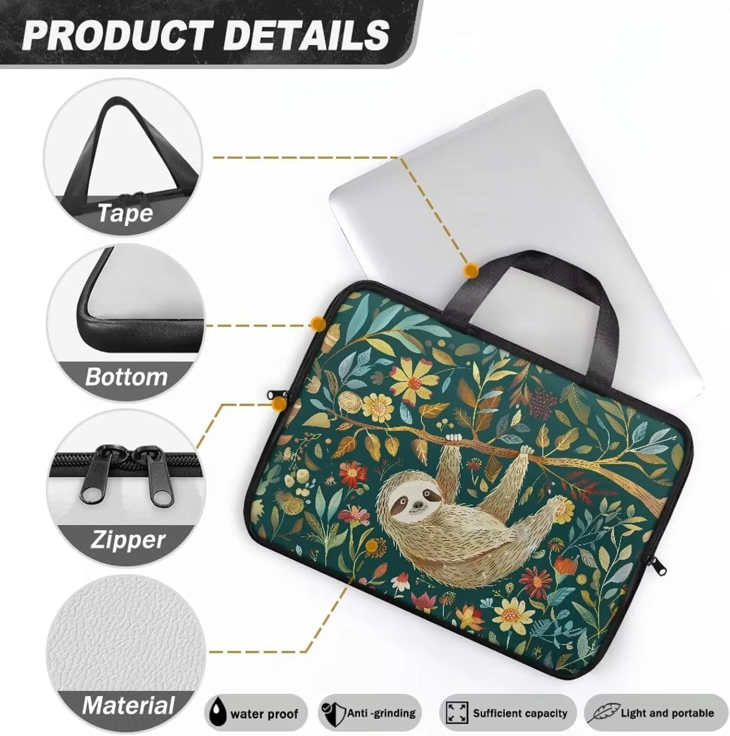 Uasibuni 15.6In Laptop Tote Bag for Travel,13" Computer Bag,14" 15" 17" 17.3" Laptop Messenger Bags