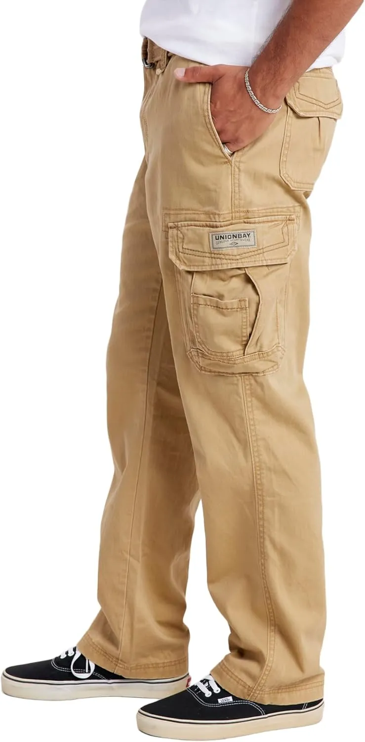 UNIONBAY Men's Survivor Iv Relaxed Fit Cargo Pant-Reg and Big and Tall Sizes
