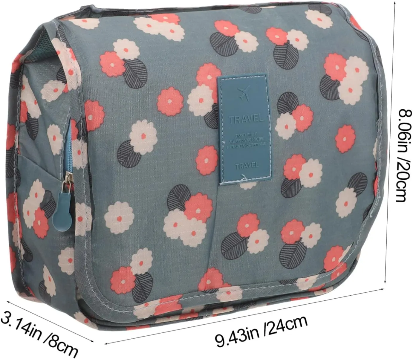 Vaguelly Travel Toiletry Bag Portable Wash Bag Hanging Hook Makeup Pouch for Women