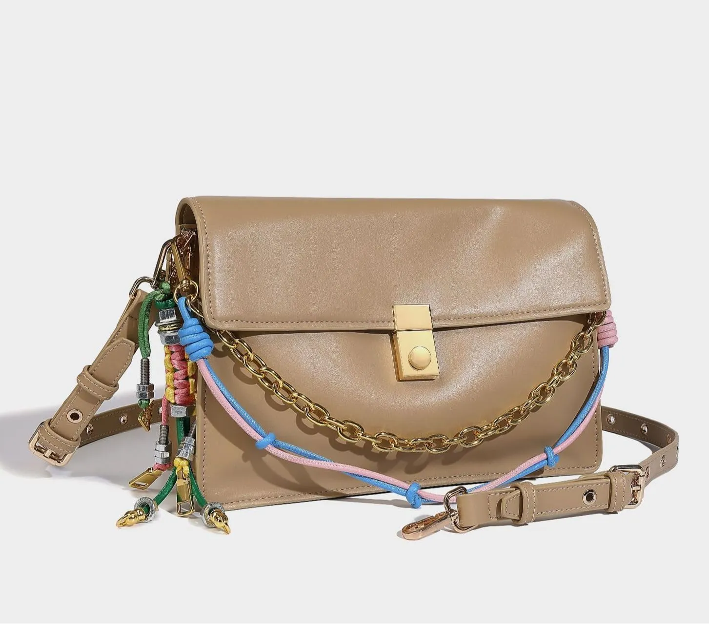 Vintage Shoulder Bag for Women, Trendy Coquette Small Satchel Underarm Purse Fashion Chain Purse Leather Handbag