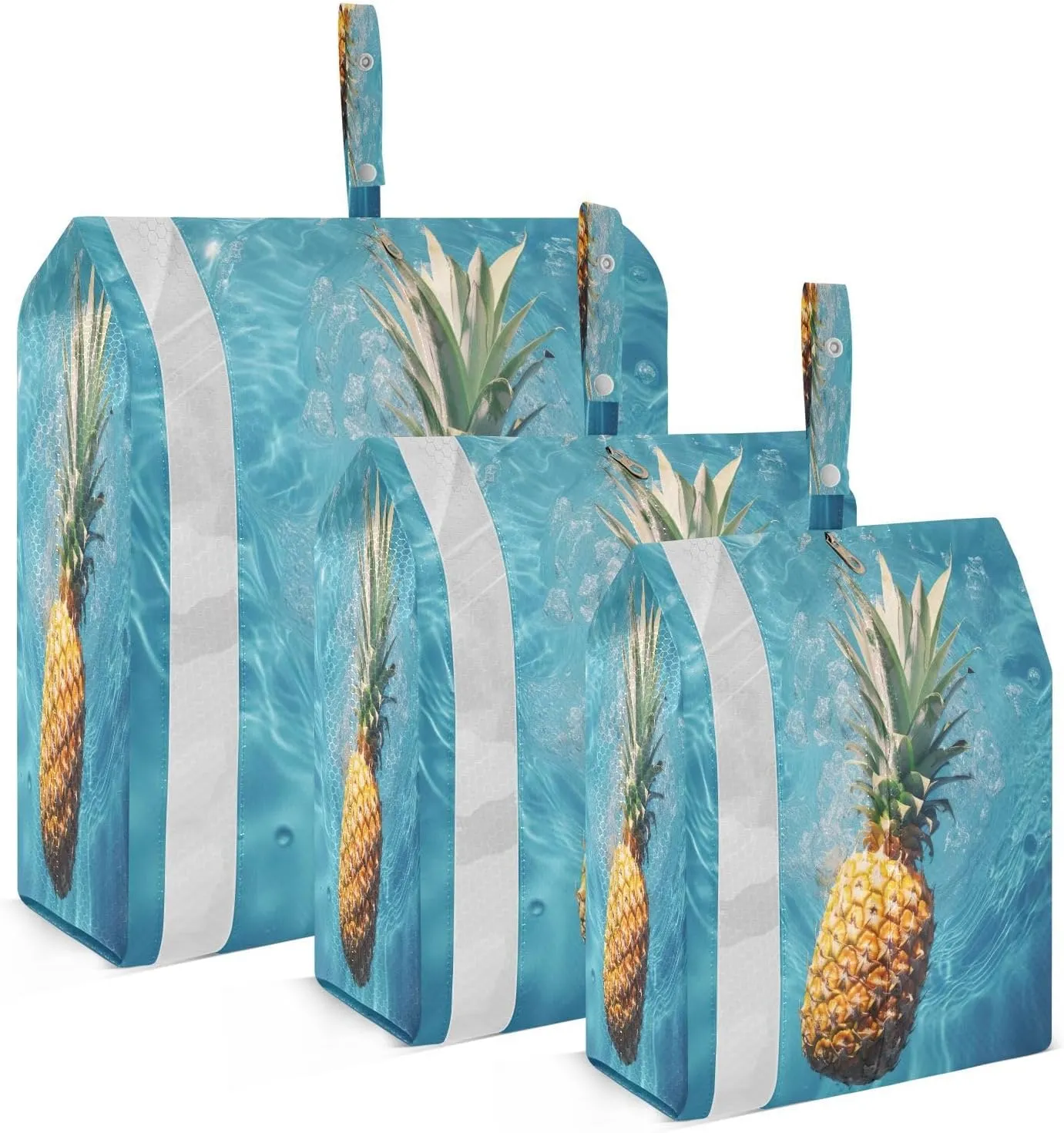 Water Pineapple Sea Compression Packing Cubes Large Travel Packing Cubes Luggage Organizers for Suitcases Travel Bag for Women Travel Accessories