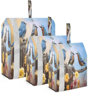 Watercolor Birds Flowers Compression Packing Cubes Large Travel Packing Cubes Luggage Organizers for Suitcases Travel Bag for Travel Accessories