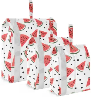 Watermelon Black Spots Packing Cubes for Travel 3 Set Compression Travel Bags Suitcase Organizer Bags for Travel Compression