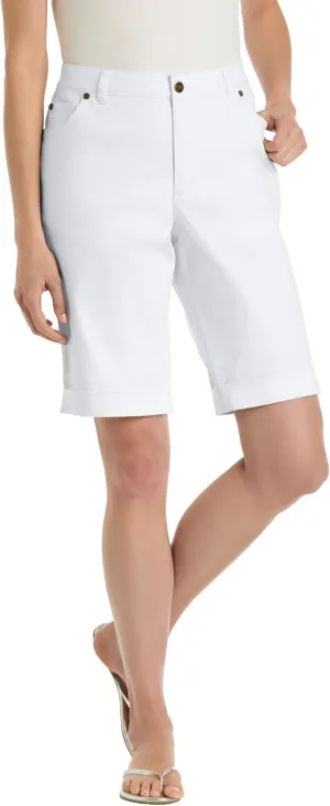 Woman Within Plus Size Stretch Denim Jean Bermuda Short
