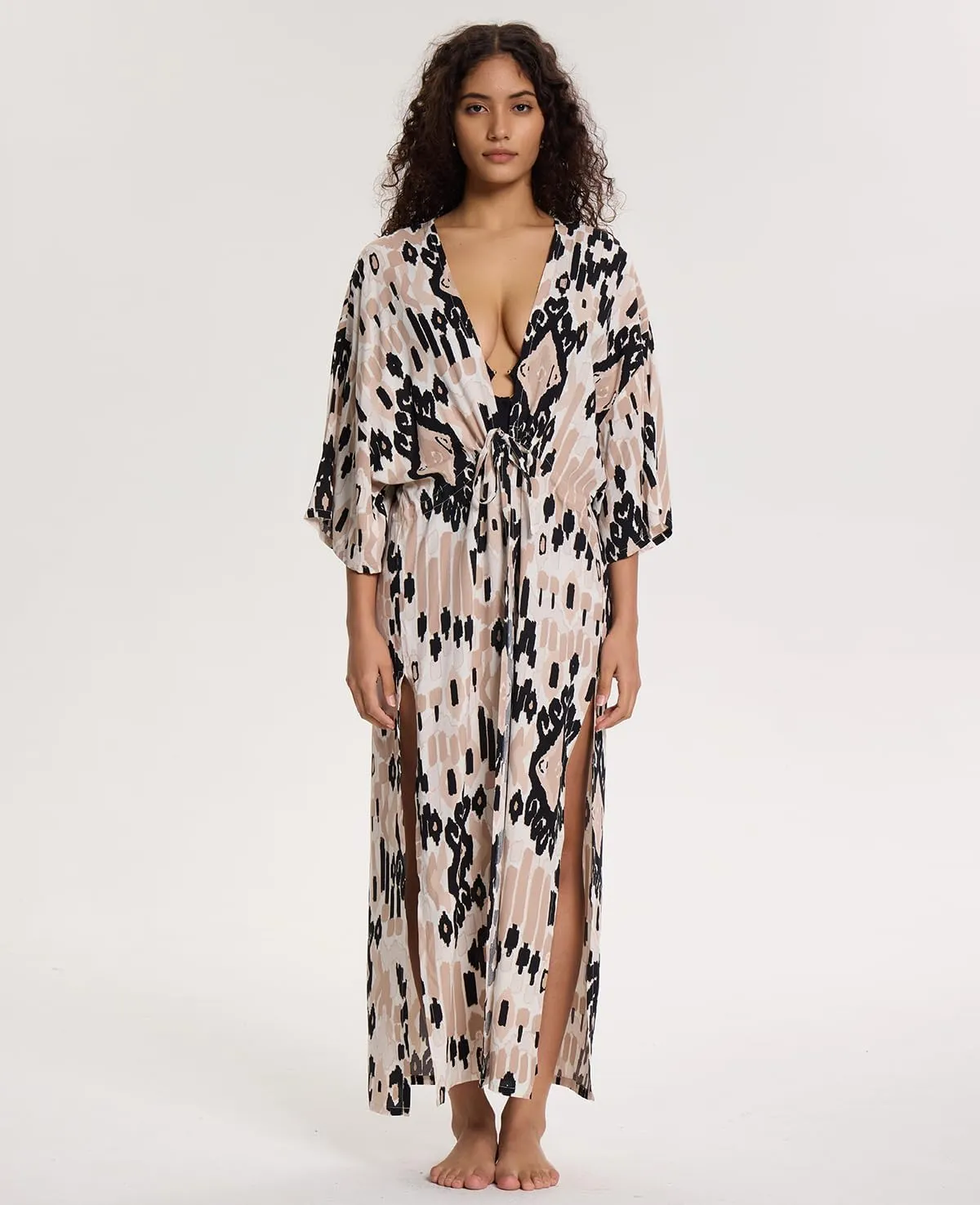 Women's Long Kimono Swimsuit Coverups Open Front Casual Loose Beach Cover Up Cardigans for Swimwear