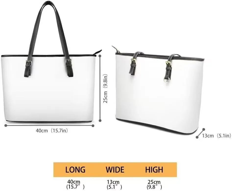 Women's Tote Bag Fashion Shoulder Bags Casual PU Leather Handbag With Zipper Large Capacity Travel Purse Work Bags