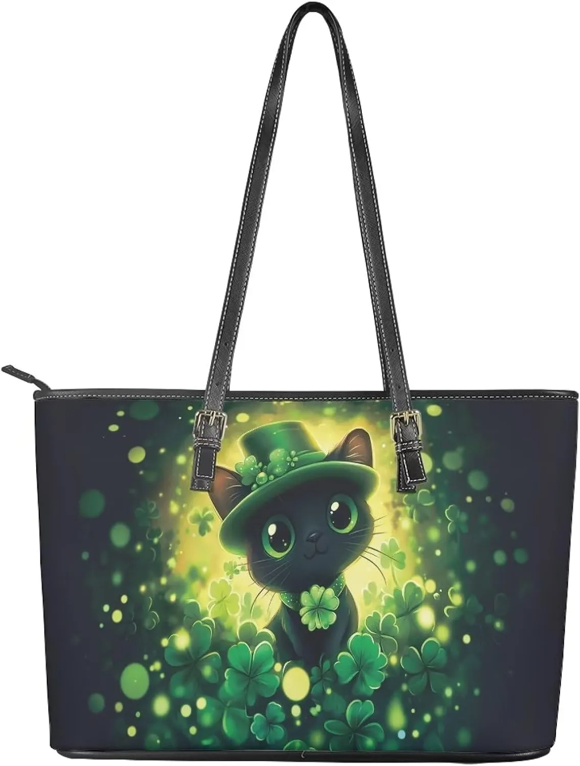 Women's Tote Bag Fashion Shoulder Bags Casual PU Leather Handbag With Zipper Large Capacity Travel Purse Work Bags