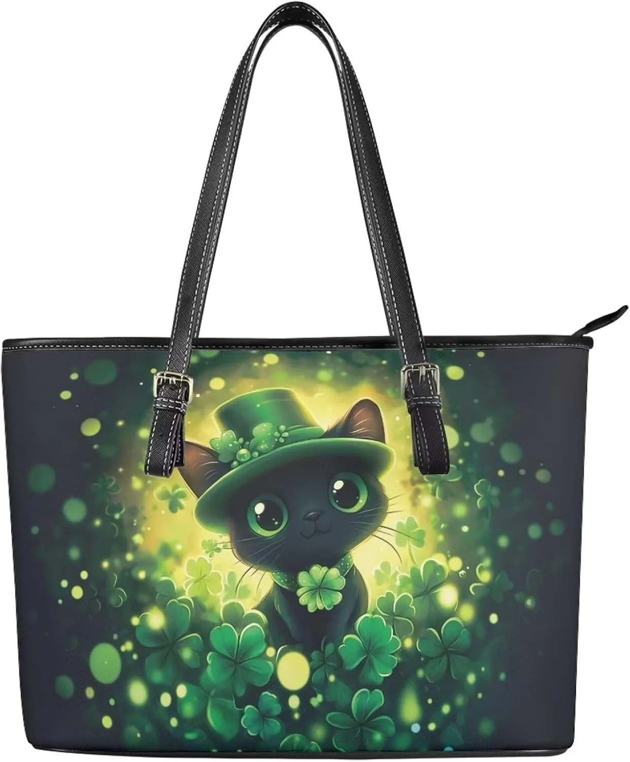 Women's Tote Bag Fashion Shoulder Bags Casual PU Leather Handbag With Zipper Large Capacity Travel Purse Work Bags
