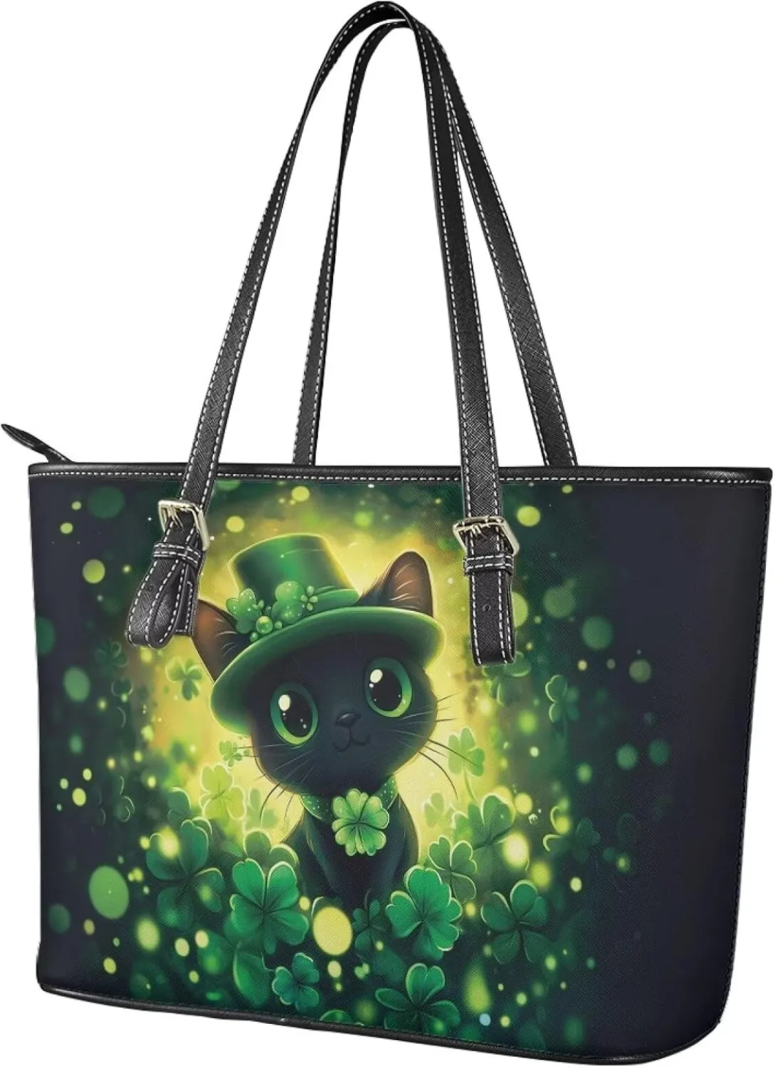 Women's Tote Bag Fashion Shoulder Bags Casual PU Leather Handbag With Zipper Large Capacity Travel Purse Work Bags