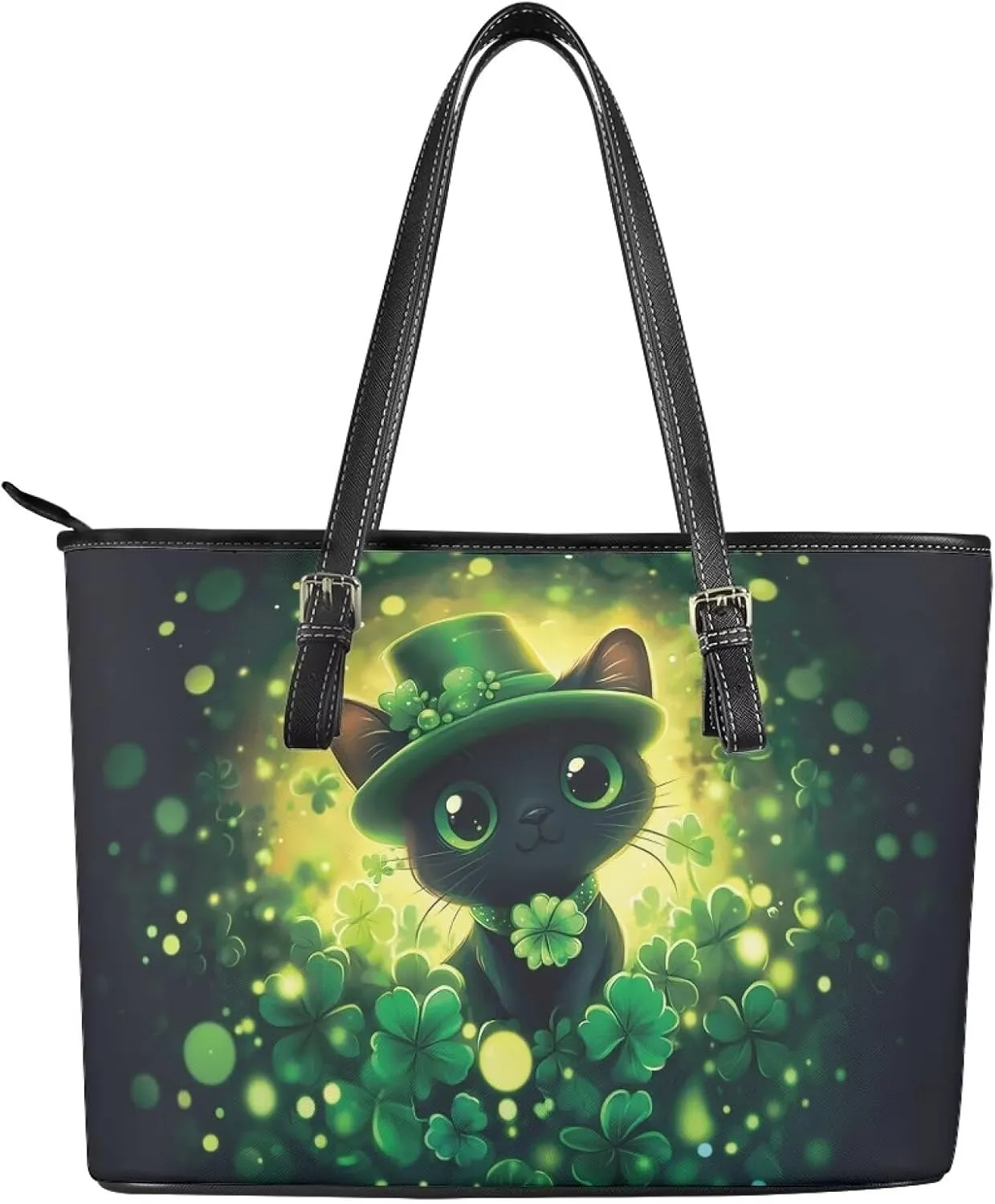 Women's Tote Bag Fashion Shoulder Bags Casual PU Leather Handbag With Zipper Large Capacity Travel Purse Work Bags