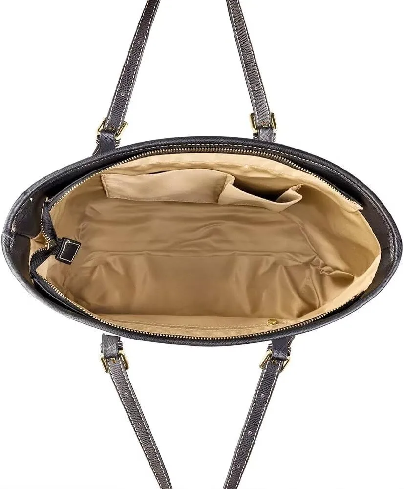 Women's Tote Bag Fashion Shoulder Bags Casual PU Leather Handbag With Zipper Large Capacity Travel Purse Work Bags