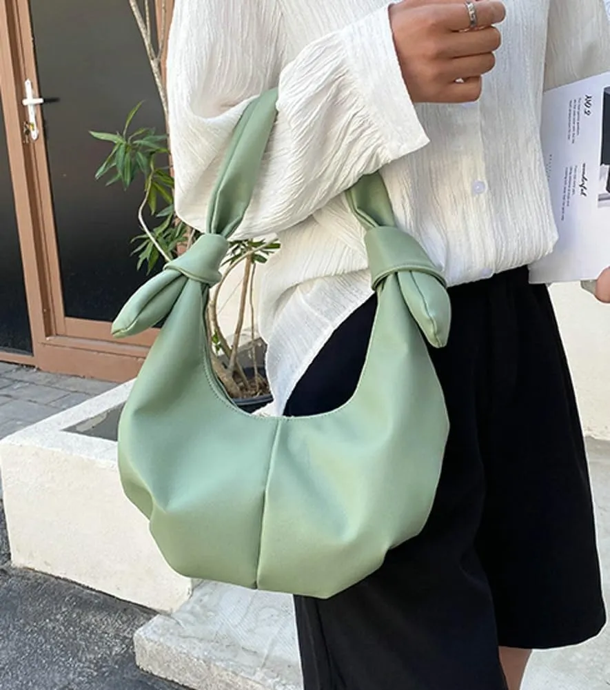 Womens Trendy Crescent Shoulder Bag PU Leather Hobo Bag Dumpling Bags Slouchy Top Handle Handbag Purse
