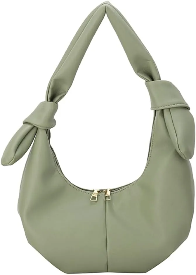 Womens Trendy Crescent Shoulder Bag PU Leather Hobo Bag Dumpling Bags Slouchy Top Handle Handbag Purse