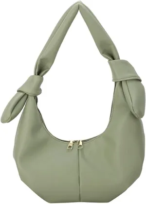 Womens Trendy Crescent Shoulder Bag PU Leather Hobo Bag Dumpling Bags Slouchy Top Handle Handbag Purse