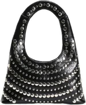 Y2k Rivet Studded Purses Shoulder Bag Hobo Bags Women Cute Crescent Crossbody Purse PU Leather Punk Evening Clutch Bag