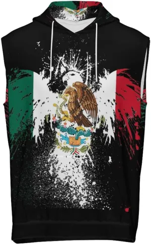 Zakqeik Mens Summer Sleeveless Hooded Tank Top Kiribati Flag T-Shirt for Athletic Exercise Relaxed