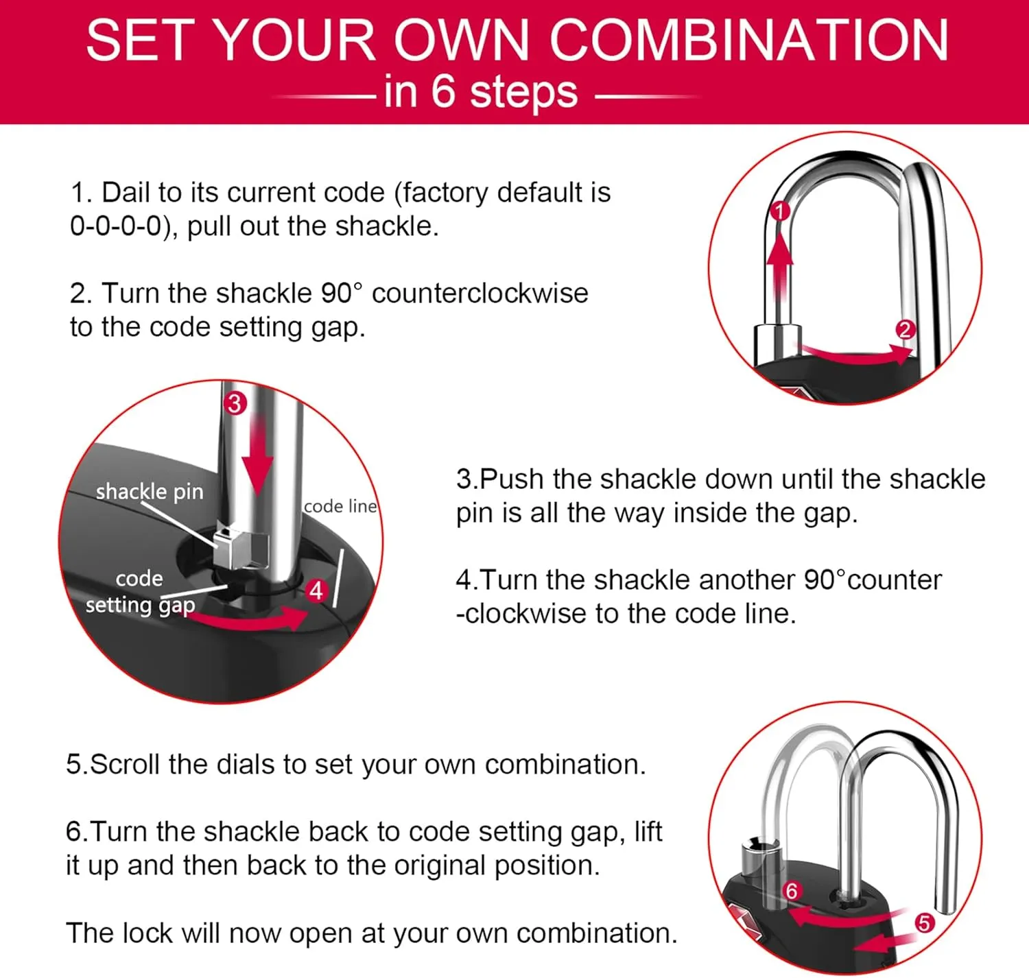 ZHEGE Luggage Locks TSA Approved, 4 Digit Small Combination Padlocks for Travel, Zipper Lock for Suitcase, Backpack, Tent, Gym Lockers, etc. (Black, 2 Pack)